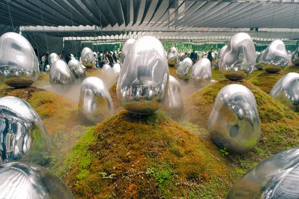 Tokyo, Japonya - 3 Ağustos 2025 Tokyo 'daki Laboratuar Gezegenleri Sanat Müzesi. Yüksek kalite fotoğraf