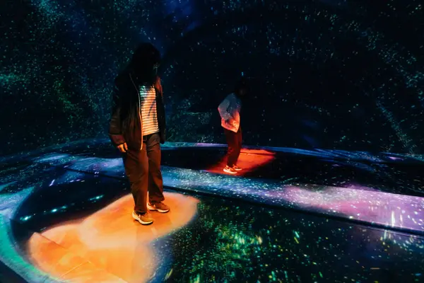 Tokyo, Japonya - 3 Ağustos 2025 Tokyo 'daki Laboratuar Gezegenleri Sanat Müzesi. Yüksek kalite fotoğraf