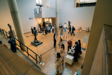 Tokyo, Japonya - 2 Ağustos 2025 Ulusal Batı Sanatları Müzesi. Yüksek kalite fotoğraf