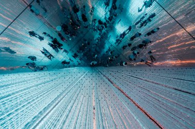 Tokyo, Japonya - 2 Ağustos 2025 Tokyo 'daki Laboratuar Gezegenleri Sanat Müzesi. Yüksek kalite fotoğraf