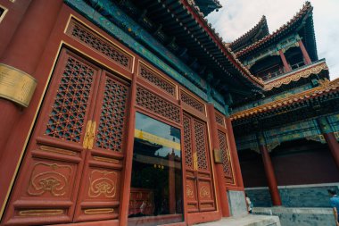 Pekin, Çin - 5 Mayıs 2025 Yonghe Gong Budist Lama Tapınağı Pekin, Çin. Yüksek kalite fotoğraf