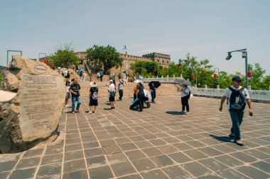 Pekin, Çin - 24 Mayıs 2025 Iconic view of China stone museum at Mutianyu. Yüksek kalite fotoğraf