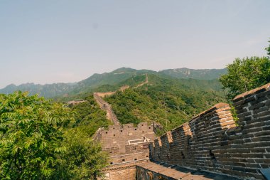 Çin Seddi 'nin yakınındaki görkemli dağlar. Mutianyu. Yüksek kalite fotoğraf