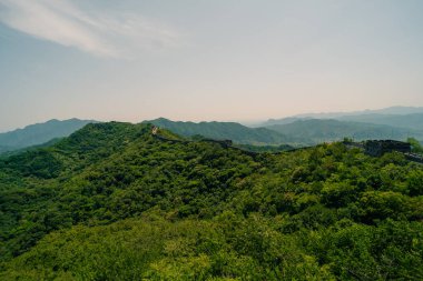 Çin Seddi 'nin yakınındaki görkemli dağlar. Mutianyu. Yüksek kalite fotoğraf