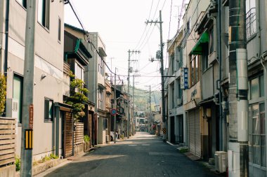  Onomichi Şehri, Hiroşima Bölgesi, Japonya - 11 Ağustos 2025. Yüksek kalite fotoğraf