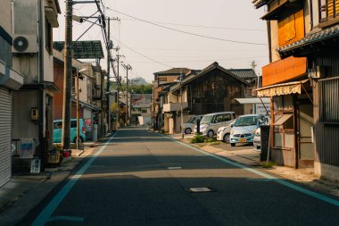  Onomichi Şehri, Hiroşima Bölgesi, Japonya - 11 Ağustos 2025. Yüksek kalite fotoğraf