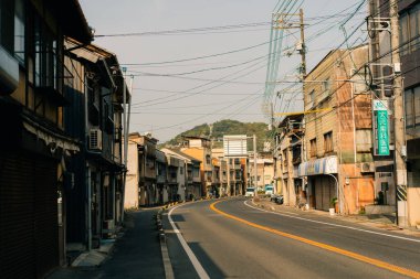  Onomichi Şehri, Hiroşima Bölgesi, Japonya - 11 Ağustos 2025. Yüksek kalite fotoğraf