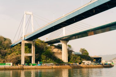 Innoshima Köprüsü, Onomichi Şehri, Hiroşima Bölgesi, Japonya. Yüksek kalite fotoğraf