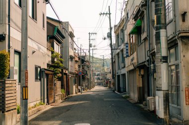  Onomichi Şehri, Hiroşima Bölgesi, Japonya - 11 Ağustos 2025. Yüksek kalite fotoğraf