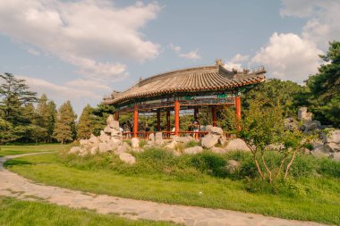 Pekin, Çin - 2 Mayıs 2025 Cennet Tapınağı 'ndaki efsanevi pavyon. Yüksek kalite fotoğraf