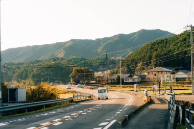 Kochi, Japonya. Shimanto şehrinde 8 Ağustos 2025 kırsal bölge. Yüksek kalite fotoğraf