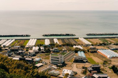 Zenjibuji, Temple 'dan Kochi Sahili' ne Panoramik Manzara. Yüksek kalite fotoğraf