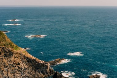Japon Shikoku Tochi Tosashimizu şehri Ashizuri Uwakai Ulusal Parkı Ashizuri misaki. Yüksek kalite fotoğraf