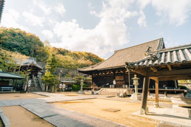 Shikoku, JAPONYA - 2 Mayıs 2025 Shikoku haccında 52 numaralı Taisanji Tapınağı. Yüksek kalite fotoğraf