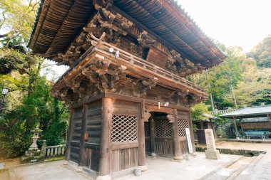 Shikoku, JAPONYA - 2 Mayıs 2025 Shikoku haccında 52 numaralı Taisanji Tapınağı. Yüksek kalite fotoğraf