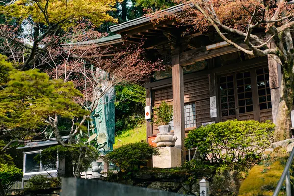 Shikoku, Japonya - 2 Mayıs 2025 Sankaku ij Tapınağı No. Shikoku haccında 65 kişi. Yüksek kalite fotoğraf