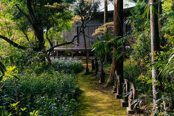 Shikoku, Japonya - 2 Mayıs 2025 Sankaku ij Tapınağı No. Shikoku haccında 65 kişi. Yüksek kalite fotoğraf