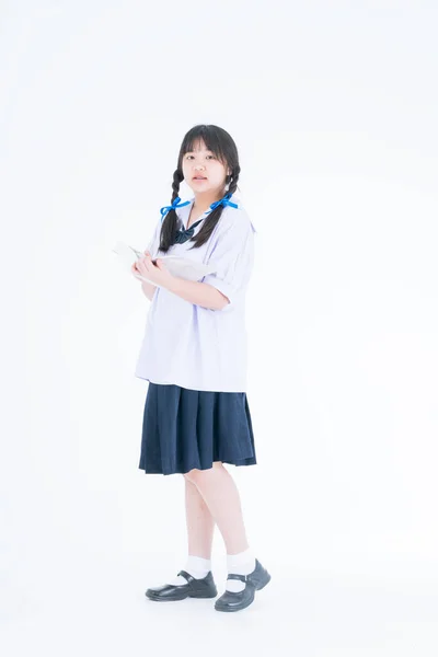 Zurück Zur Schule Thailändische Studenten Student Uniform Schöne Mädchen Und — Stockfoto