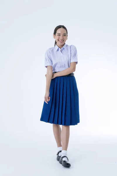School Children Dress Neatly Back School Thai Students Studio Shot — Stock Photo, Image
