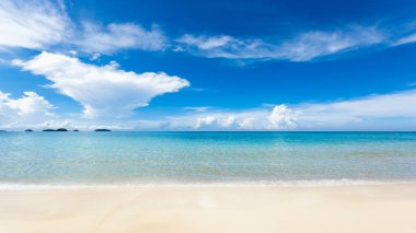 Güzel okyanus ve plaj manzaraları doğa arka planı