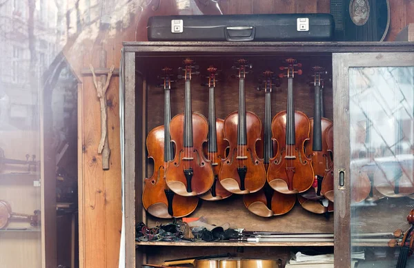 Old musical instruments - violins and cello