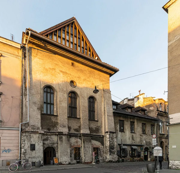 Cracovia Polonia Noviembre 2022 Edificio Histórico Alta Sinagoga Barrio Judío — Foto de Stock