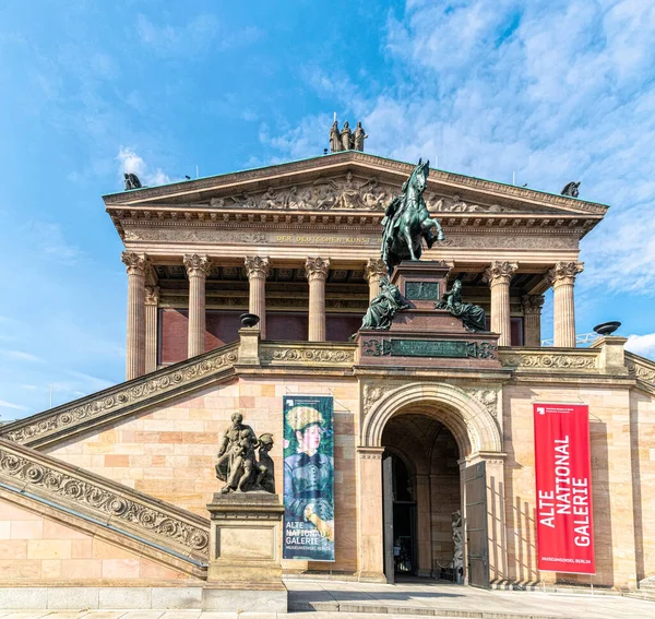 Berlin Niemcy Września 2022 Klasyczna Barokowa Fasada Starej Galerii Narodowej — Zdjęcie stockowe
