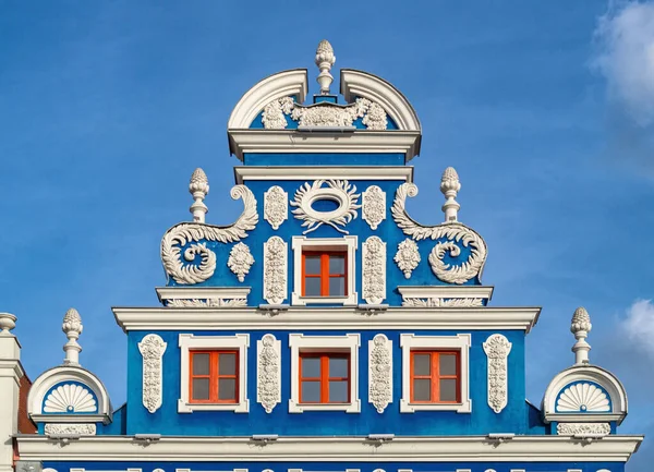 Kleurrijke Gevels Van Oude Huizen Oude Binnenstad — Stockfoto