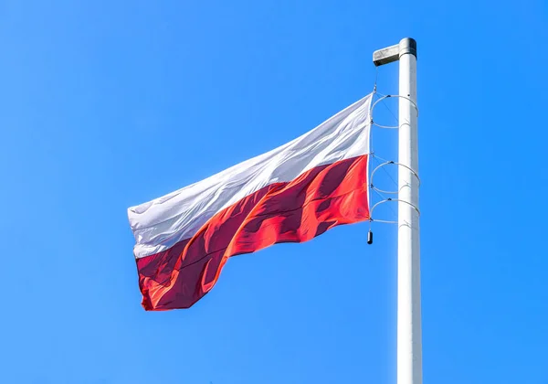 Bandera Nacional Polonia Banner Blanco Rojo — Foto de Stock