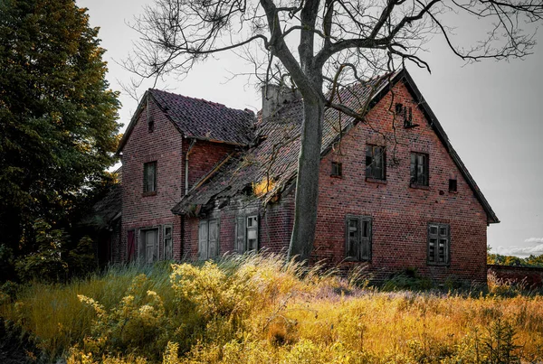 Velha Casa Abandonada Assustadora Inglaterra — Fotografia de Stock