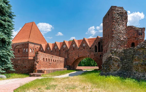 ポーランドのトルン 2023年6月8日 トルン城の破壊された要塞の壁の美しい絵のような景色 古代ドイツの建築 有名な観光名所 ストック画像