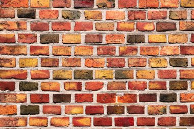 Kırmızı tuğla yıpranmış duvar arkaplanı