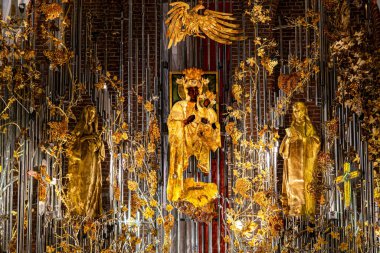 Amber interior decorations in the St. Bridget's Church, Gdansk clipart