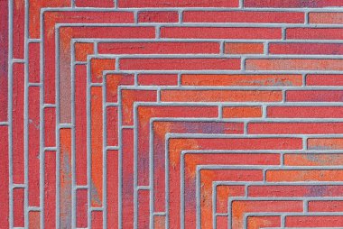 Klasik kırmızı tuğla duvar arkaplanı ve dokusu