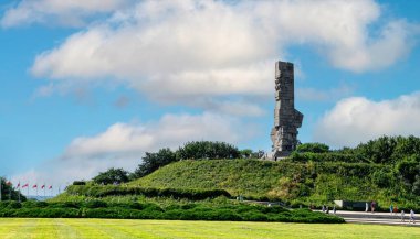 Gdansk, Polonya - 21 Temmuz 2024: Gdansk 'taki Westerplatte Anıtı' nın Taş Kıyı Savunucuları Anıtı