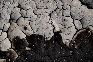 Kurumuş çatlak toprak. Çevre sorunu