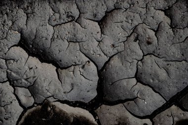 Kurumuş çatlak toprak. Çevre sorunu