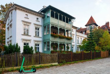 Gdansk 'ın tarihi bölgesinde antik ve güzel bir malikane.