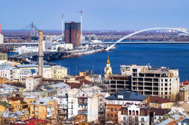 Kentsel Kyiv şehri, Ukrayna. Hava görünümü