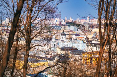 Kentsel Kyiv şehri, Ukrayna. Hava görünümü