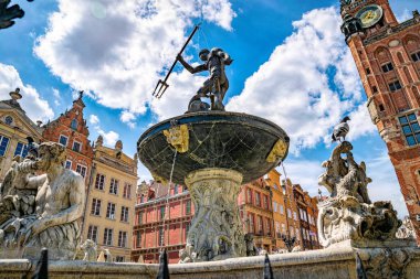 Gdansk, Polonya Neptün Çeşmesi