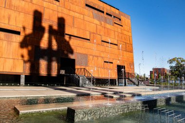 Gdansk, Poland - September 28, 2025: Historical landmark of Gdansk, building of European Solidarity Centre and Solidarity Museum. National landmark and a symbol of political resistance