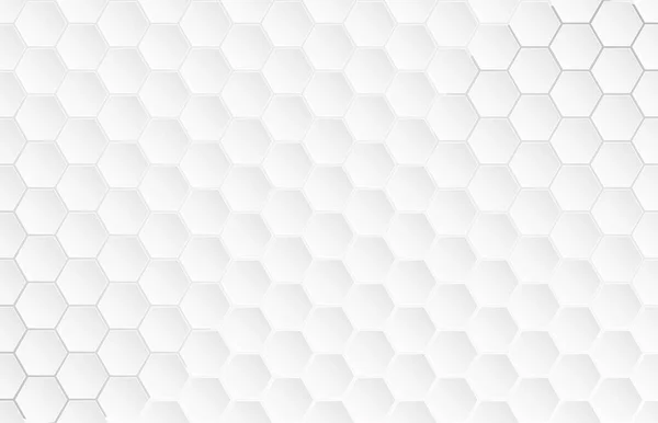 Parlak beyaz geometrik bal peteği vektör arkaplanı, gri gradyanı olan altıgen şekiller