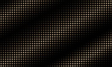 Siyah üzerinde bulanık altın noktalar olan soyut metal arkaplan