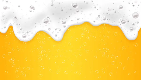 Akan köpükler ve kabarcıklarla gerçekçi bira arka planı 