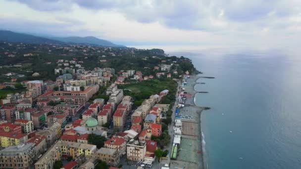 イタリアの魅力を探る リグーリア州海岸線 — ストック動画