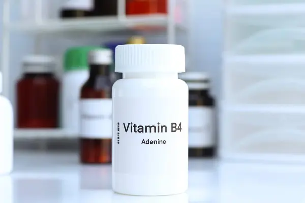 Vitamin Pilulky Láhvi Doplněk Stravy Pro Zdraví Nebo Používané Léčbě — Stock fotografie