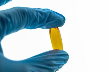 Yakın çekim, vitamin hapları, sağlık için gıda desteği veya hastalıkların tedavisinde kullanılır