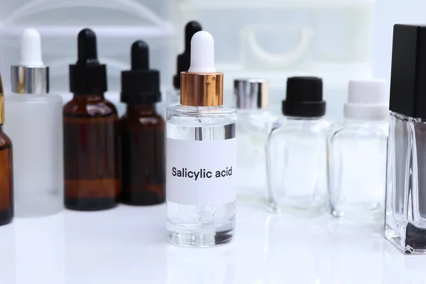 salicylic acid in a bottle, chemical ingredient in beauty product, skin care products