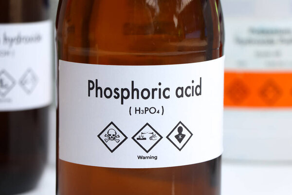 phosphoric acid in glass, chemical in the laboratory and industry, Chemicals used in the analysis or raw materials for production